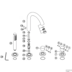 BWS Badrandthermostaat 4Gats Rond Afbouwset RVS (Exclusief Inbouwdeel) -Exporteren Badkamer Top Winkel bws badrandthermostaat 4gats rond afbouwset rvs exclusief inbouwdeel detail