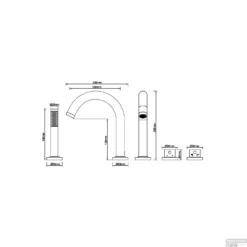 BWS Badrandthermostaat 4Gats Rond Afbouwset RVS (Exclusief Inbouwdeel) -Exporteren Badkamer Top Winkel bws badrandthermostaat 4gats rond afbouwset rvs exclusief inbouwdeel tech
