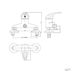 BWS Douchemengkraan Luna Chroom -Exporteren Badkamer Top Winkel bws douchemengkraan luna chroom tech2