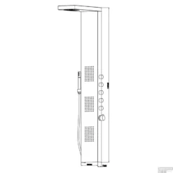 BWS Douchepaneel Rio Met Thermostaat Kraan 158x20 Cm RVS 7 BWS Douchepaneel Rio Met Thermostaat Kraan 158x20 Cm RVS -Exporteren Badkamer Top Winkel bws douchepaneel ohio met thermostaat kraan rvs tech