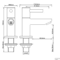 BWS Fonteinkraan Drome Keramisch 1/2" Zwart -Exporteren Badkamer Top Winkel bws fonteinkraan drome keramisch 1 2 inch mat zwart tech