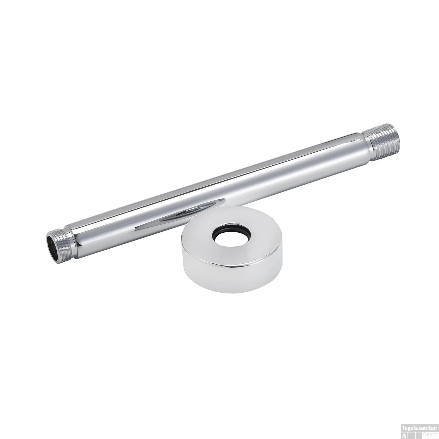 BWS Douchearm Hera Luxe Plafondbevestiging Rond 20 Cm RVS 3 BWS Douchearm Hera Luxe Plafondbevestiging Rond 20 Cm RVS