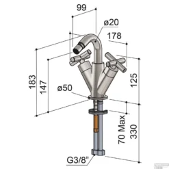 Bidetmengkraan Hotbath Chap 1-hendel 18.3 Cm Chroom -Exporteren Badkamer Top Winkel c018cr bidetmengkraan hotbath chap 1 hendel 18.3 cm chroom tech