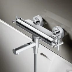 Badthermostaat Hotbath Chap Opbouw Wegdraaibare Omstel 2-kruisgreep Chroom