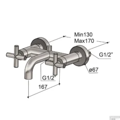 Badmengkraan Hotbath Chap Opbouw 2-kruisgreep Chroom OUTLET -Exporteren Badkamer Top Winkel c030cr badmengkraan hotbath chap opbouw 2 kruisgreep chroom tech 1