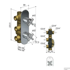 Douchethermostaat Hotbath Chap Inbouw 3-weg Kruisgreep Verticaal Chroom 7 Douchethermostaat Hotbath Chap Inbouw 3-weg Kruisgreep Verticaal Chroom -Exporteren Badkamer Top Winkel c052cr douchethermostaat hotbath chap inbouw 3 weg kruisgreep verticaal chroom tech