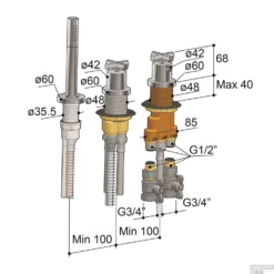 Thermostaatkraan Hotbath Chap Badrand 2-kruisgreep Zonder Uitloop Chroom -Exporteren Badkamer Top Winkel c065cr thermostaatkraan hotbath chap badrand 2 kruisgreep zonder uitloop chroom tech