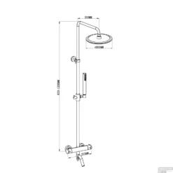 BWS Round Thermostatische Bad/Douche Combinatie Opbouwset Chroom -Exporteren Badkamer Top Winkel caral thermostatische bad opbouwset chroom tech 1