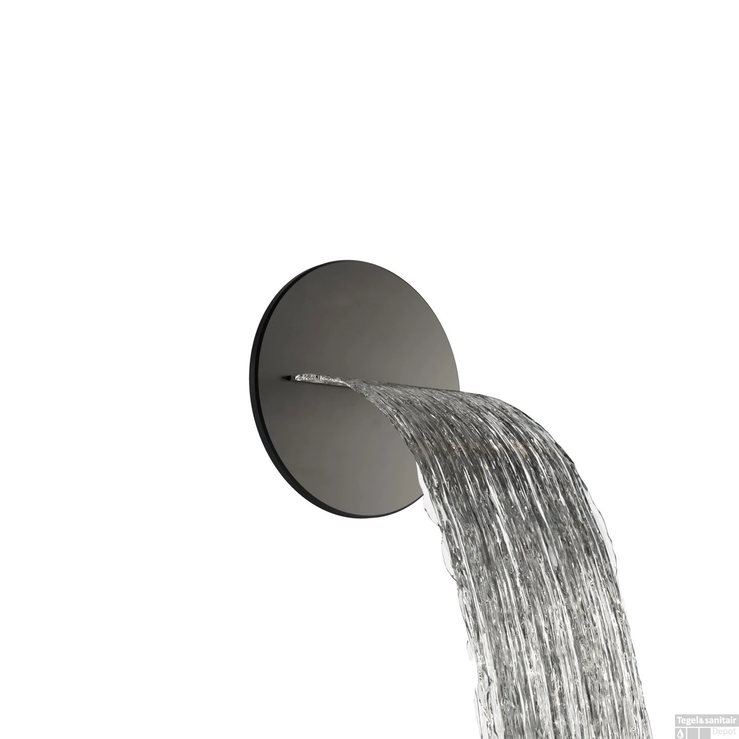 Cascade Salenzi Giro Inbouw Watervaluitloop Mat Zwart - Afbeelding 2
