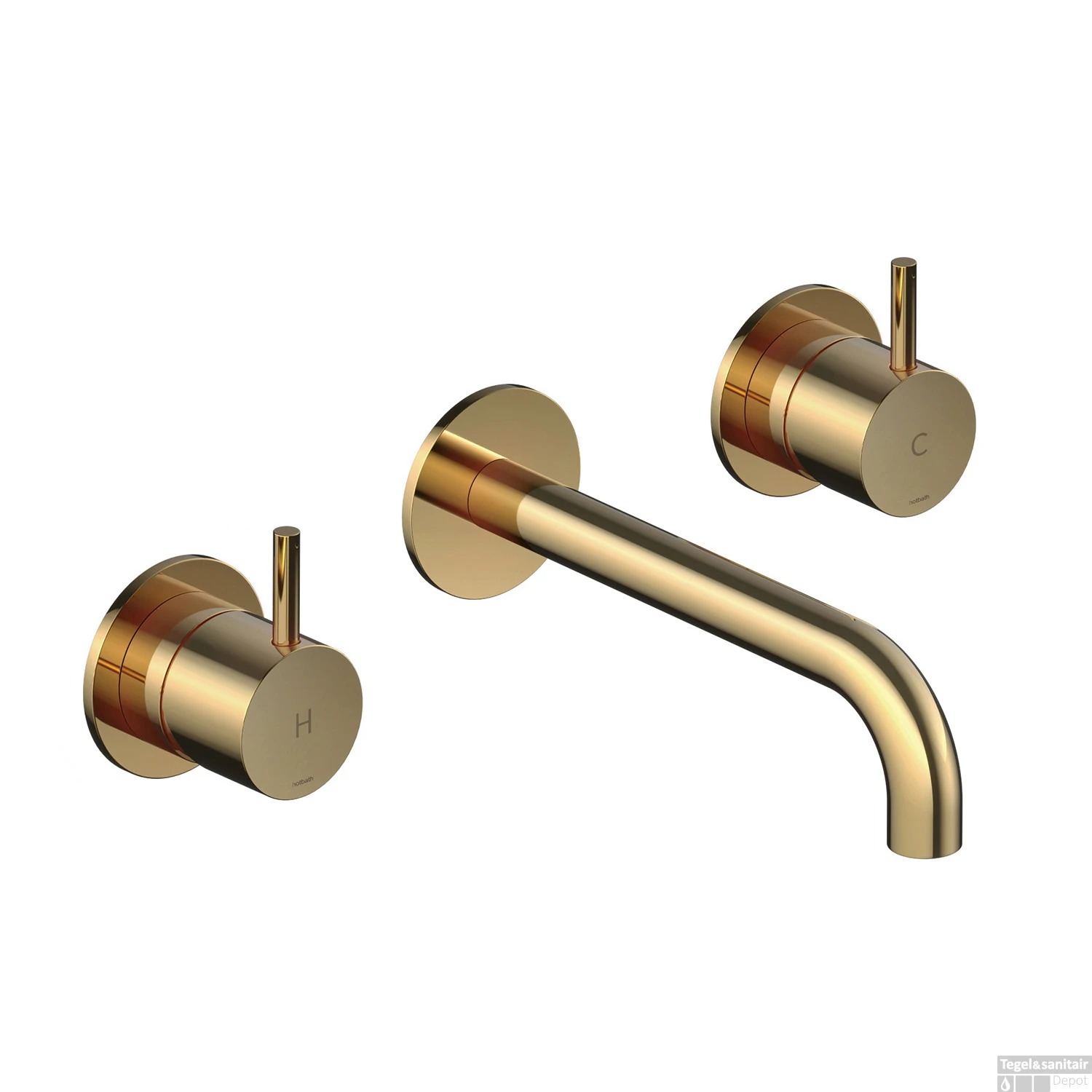 Wastafelmengkraan Hotbath Cobber Inbouw 2-hendel Gebogen 18 Cm Gepolijst Messing 3 Wastafelmengkraan Hotbath Cobber Inbouw 2-hendel Gebogen 18 Cm Gepolijst Messing