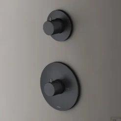 Douchethermostaat Hotbath Cobber Inbouw 1 Stopkraan Mat Zwart (excl. Inbouwdeel)