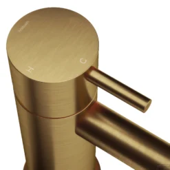 Inbouw Badmengkraan Hotbath Cobber Automatische Omstelinrichting Geborsteld Messing (incl. Doucheset)