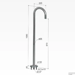 Baduitloop Hotbath Cobber Vrijstaand 106 Cm Zwart Chroom 9 Baduitloop Hotbath Cobber Vrijstaand 106 Cm Zwart Chroom -Exporteren Badkamer Top Winkel cb076bk baduitloop hotbath cobber vrijstaand 106 cm zwart chroom tech