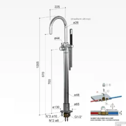 Badmengkraan Hotbath Cobber Draaibare Uitloop 105.5 Cm Chroom 9 Badmengkraan Hotbath Cobber Draaibare Uitloop 105.5 Cm Chroom -Exporteren Badkamer Top Winkel cb077cr badmengkraan hotbath cobber draaibare uitloop 105.5 cm chroom tech
