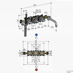 Badthermostaat Hotbath Cobber Inbouw Met Uitloop 2 Stopkranen Zwart Chroom (excl. Inbouwdeel) -Exporteren Badkamer Top Winkel cb7072extbk bad en douchethermostaat hotbath cobber inbouw met uitloop 2 stopkranen zwart chroom excl. inbouwdeel tech