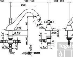 Cisal Arcana Ceramic 4-gats Badmengkraan Badrandmontage Rvs AC0002602A