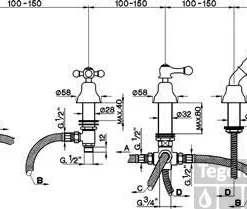Cisal Arcana Ceramic 4-gats Badmengkraan Badrandmontage RVS AC0002902A