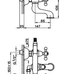 Cisal Arcana Ceramic Badmengkraan Met Handdouche Rvs AC0001022A