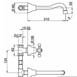Cisal Arcana Ceramic Inbouw Wastafelmengkraan 3-gats Chroom AC00351021
