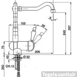Cisal Arcana Empress Keukenmengkraan EM00153021 Chroom