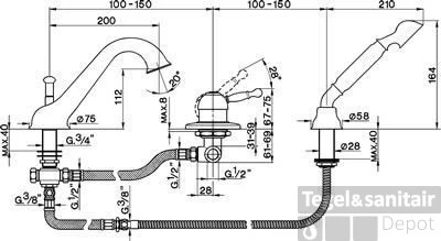 Cisal Arcana Royal Badkraan Badrandmontage AY00126074 Chroom-Goud 3 Cisal Arcana Royal Badkraan Badrandmontage AY00126074 Chroom-Goud