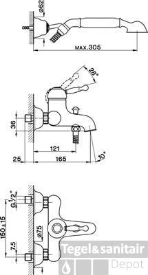 Cisal Arcana Royal Badmengkraan Met Handdouche AY00012021 Chroom 3 Cisal Arcana Royal Badmengkraan Met Handdouche AY00012021 Chroom