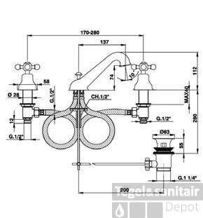 Wastafelmengkraan Cisal Arcana AR00101021 Chroom 3 Wastafelmengkraan Cisal Arcana AR00101021 Chroom