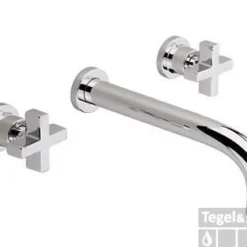 Wastafelmengkraan Cisal Barcelona 3-gats 300mm BA0135132A RVS Look