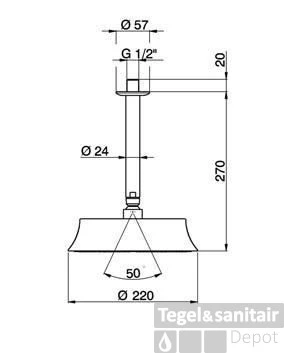 Cisal Cherie Hoofddouche DS01328024 Goud 3 Cisal Cherie Hoofddouche DS01328024 Goud
