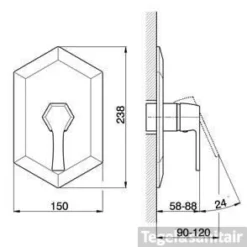 Cisal Cherie Inbouw Douchemengkraan CE00300024 Goud