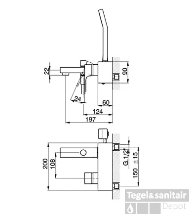 Cisal Cubic Badmengkraan Chroom CU00013021 5 Cisal Cubic Badmengkraan Chroom CU00013021 - Afbeelding 3