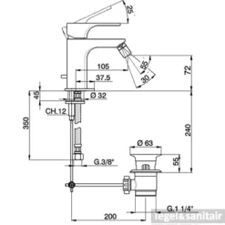 Cisal Cubic Bidetmengkraan Chroom CU00055021