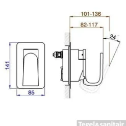 Cisal Kawa Inbouw Bad/douchemengkraan KA.00210.039 Zwart