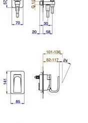 Cisal Kawa Inbouwset Badmengkraan Chroom KA00310021