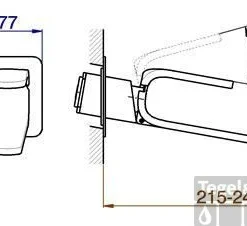 Wastafelmengkraan Cisal Kawa Opbouwdeel KA0055103J Zwart-Groen