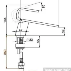 Wastafelmengkraan Cisal Kawa KA00051041 Wit