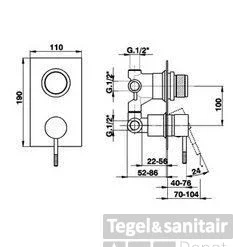 Cisal Less Inbouwmengkraan Met 3-weg Omsteller LS000280