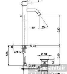 Wastafelmengkraan Cisal Less Minimal LM0005202A