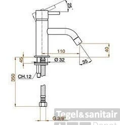 Wastafelmengkraan Cisal Less Minimal LM0005402A