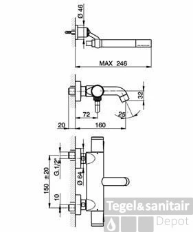 Cisal Less Badmengkraan LSD2301021 Met Handdouche Chroom 4 Cisal Less Badmengkraan LSD2301021 Met Handdouche Chroom - Afbeelding 2