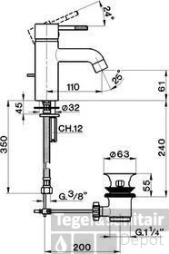 Wastafelmengkraan Cisal Less LS0005102A 3 Wastafelmengkraan Cisal Less LS0005102A