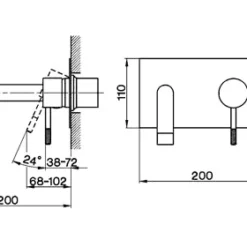 Cisal Less Wastafel Muurkraan LS0055102A