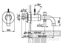 Cisal Step Inbouw Badmengkraan Chroom ST00113021
