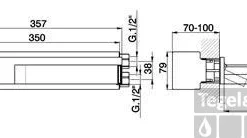 Cisal Wave Wastafelmuurkraan RVS WA0025102A