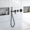 Badkraanset Wiesbaden Dreams Met Inbouwdeel En Baduitloop Zwart -Exporteren Badkamer Top Winkel close up bathtub 2 black 1