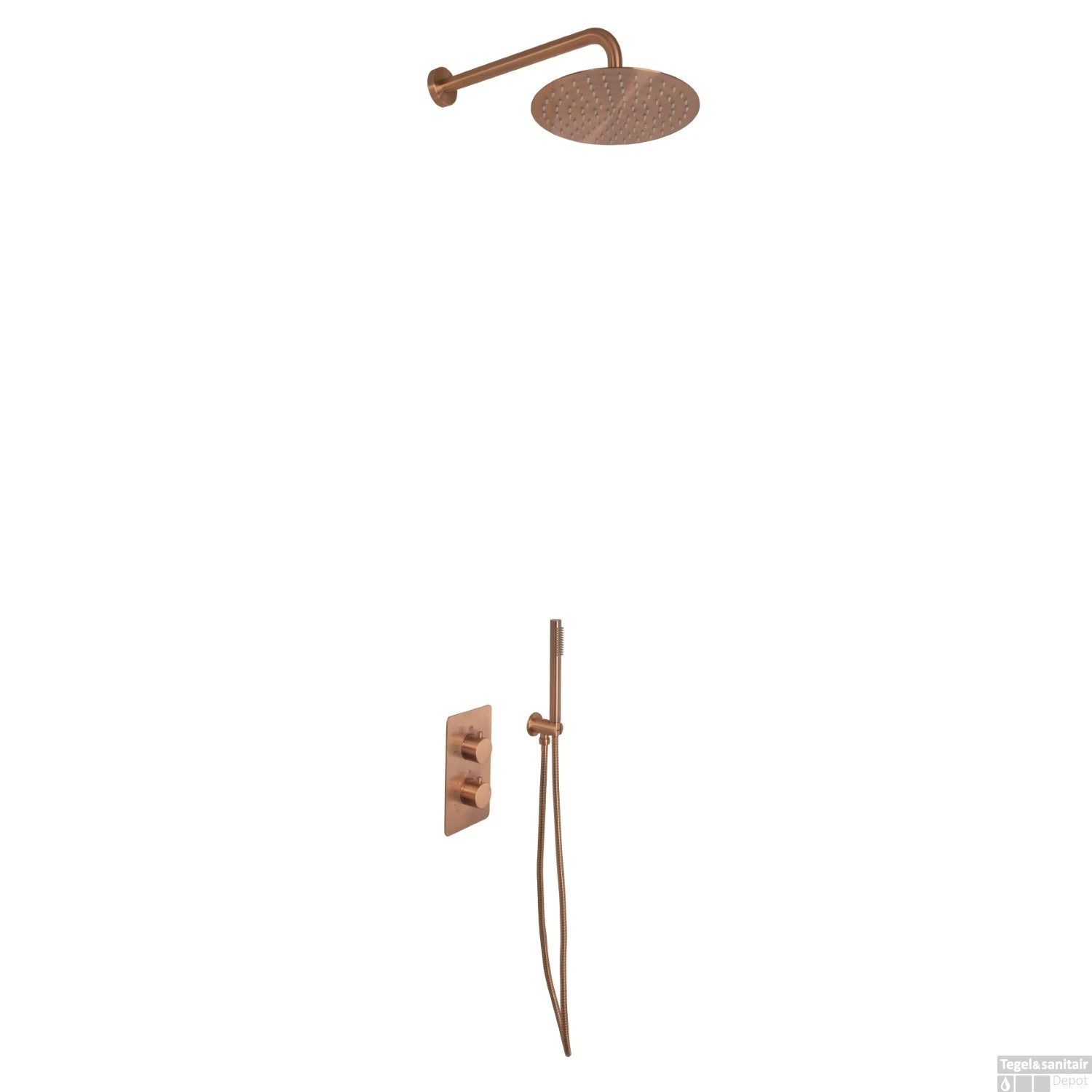 Inbouw Regendouche Set Boss & Wessing Colorato Met Handdouche En Wanduitloop Geborsteld Koper 8 Inbouw Regendouche Set Boss & Wessing Colorato Met Handdouche En Wanduitloop Geborsteld Koper - Afbeelding 6