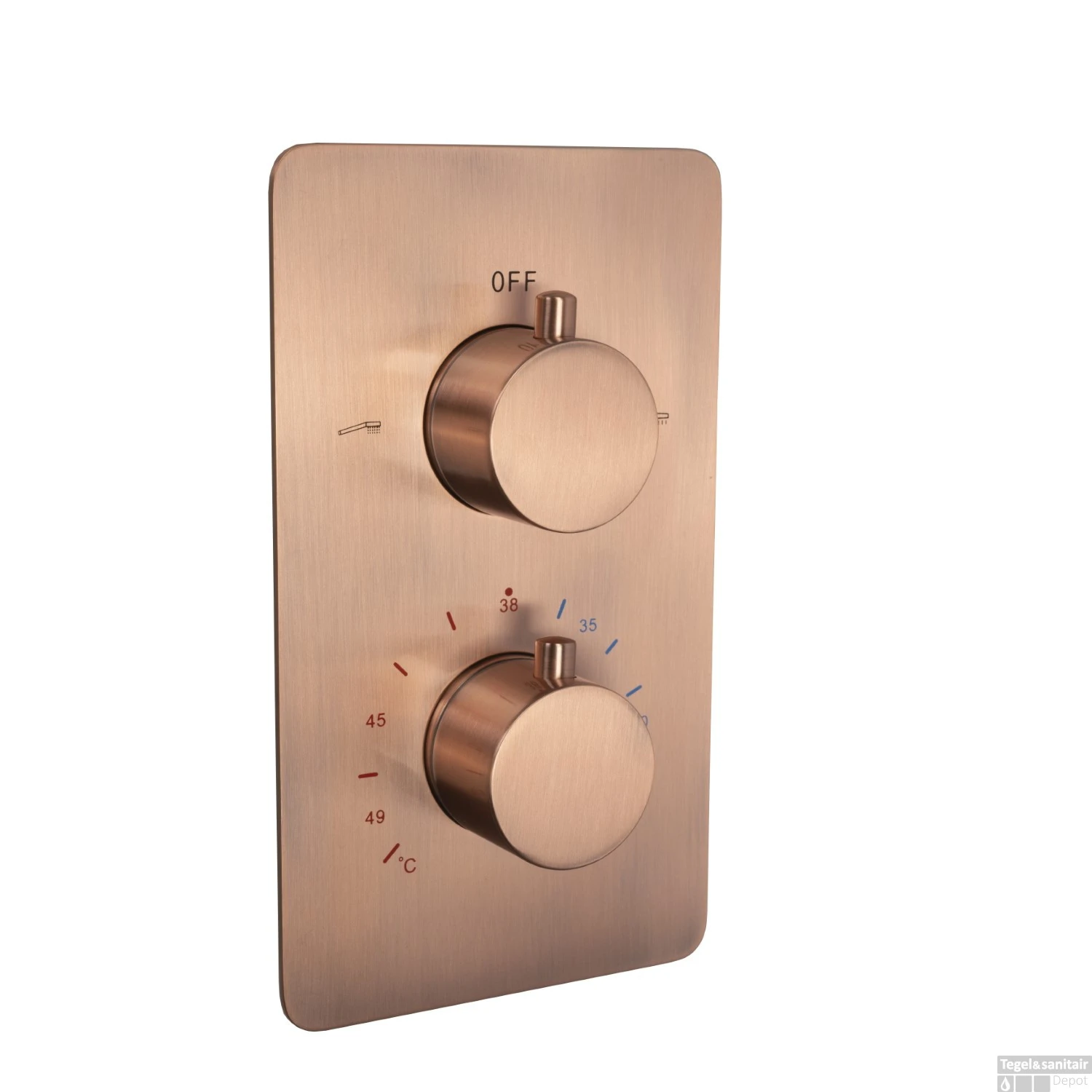 Inbouw Regendouche Set Boss & Wessing Colorato Met Handdouche En Wanduitloop Geborsteld Koper 4 Inbouw Regendouche Set Boss & Wessing Colorato Met Handdouche En Wanduitloop Geborsteld Koper - Afbeelding 2