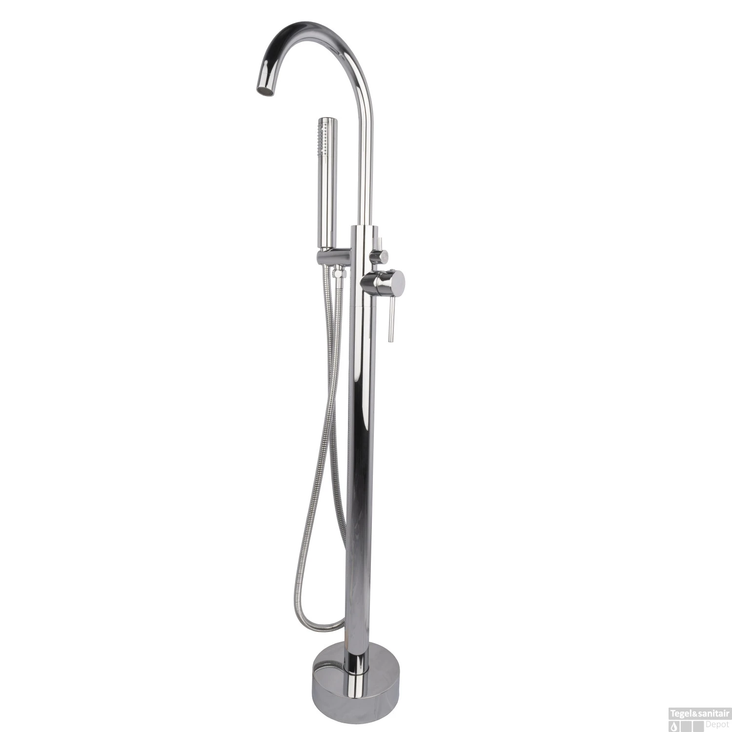 Vrijstaande Badkraan Boss & Wessing Colorato Met Staaf Handdouche Set Chroom 3 Vrijstaande Badkraan Boss & Wessing Colorato Met Staaf Handdouche Set Chroom