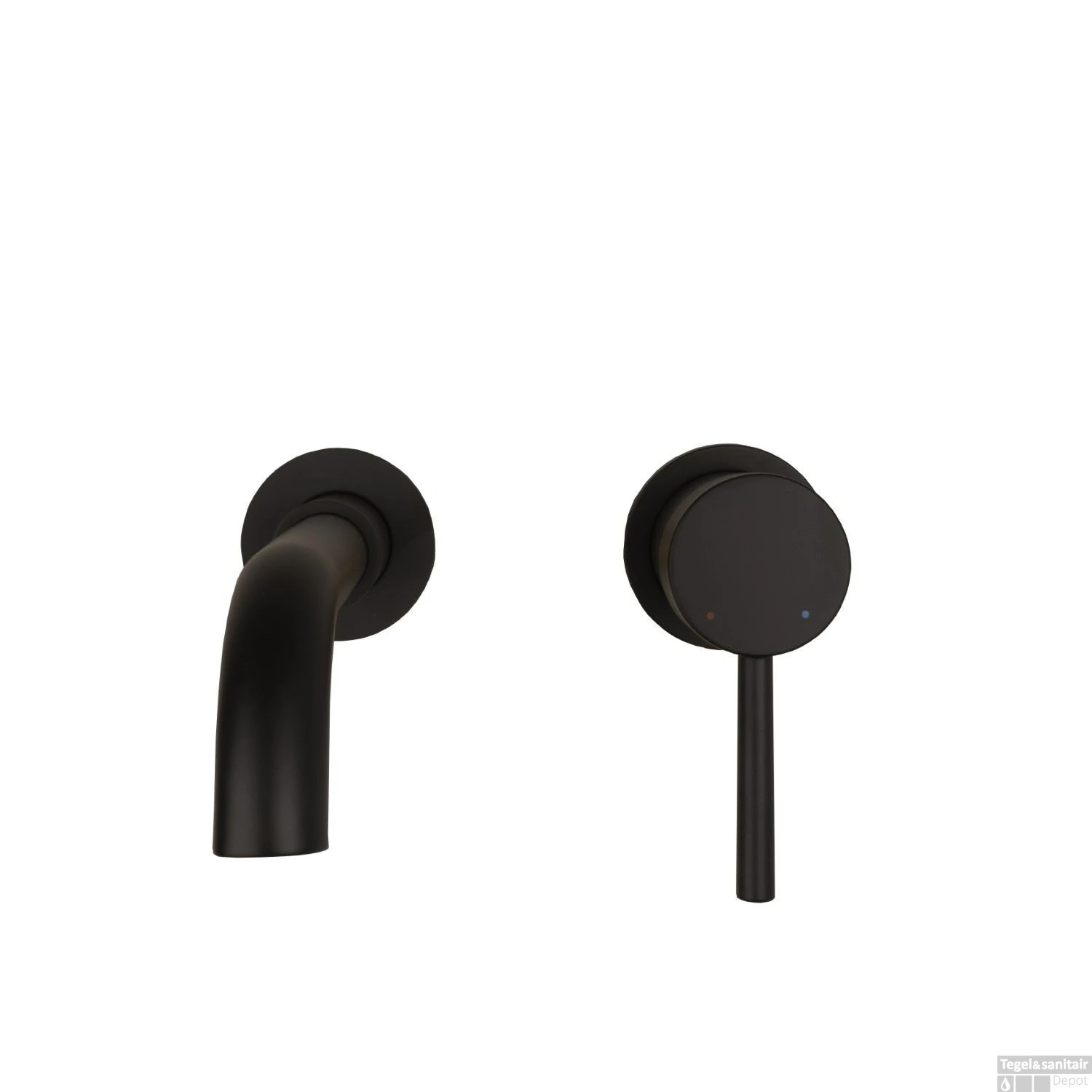 BWS Wastafelkraan Inbouw | Colorato | Incl. Inbouwdeel | Messing | Mat Zwart 4 BWS Wastafelkraan Inbouw | Colorato | Incl. Inbouwdeel | Messing | Mat Zwart - Afbeelding 2