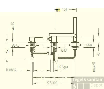 Cuadro Tres 3-gats Badkraan Badrandmontage 10616102 3 Cuadro Tres 3-gats Badkraan Badrandmontage 10616102